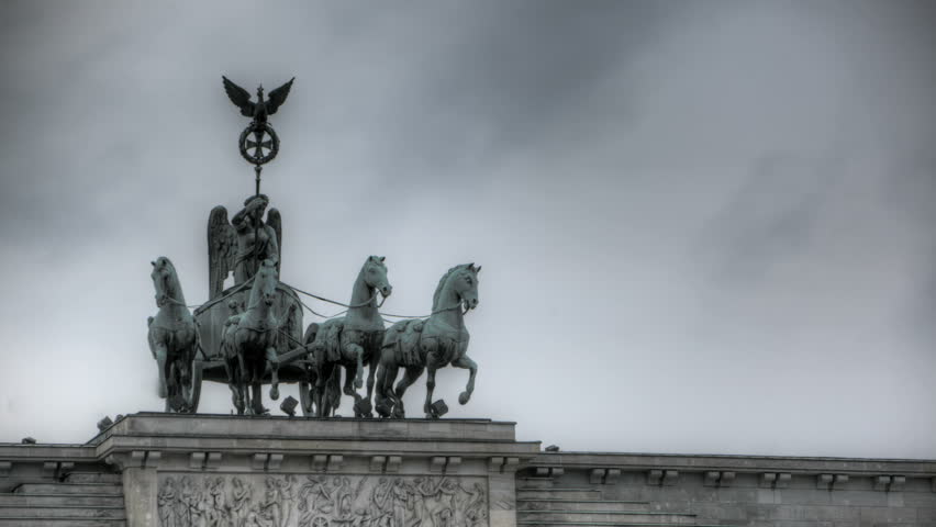 HDR-Timelapse of the Quadriga in Berlin with passing clouds