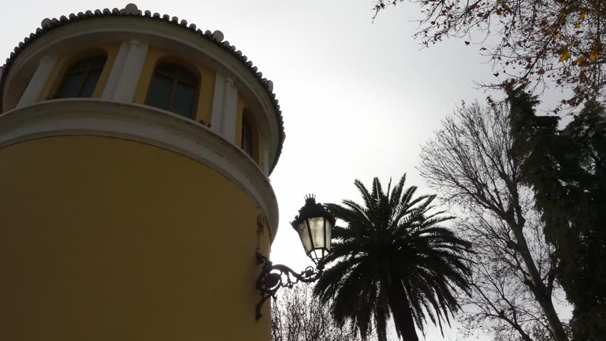 Public Library Municipal on Plaza del Humilladero in Granada. It is city in autonomous community of Andalusia, Spain, of Sierra Nevada mountains, on rivers Beiro, Darro, Genil and Monachil.