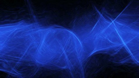 HD - Motion 337: Abstract blue light patterns pulse, ripple and flow (Loop).