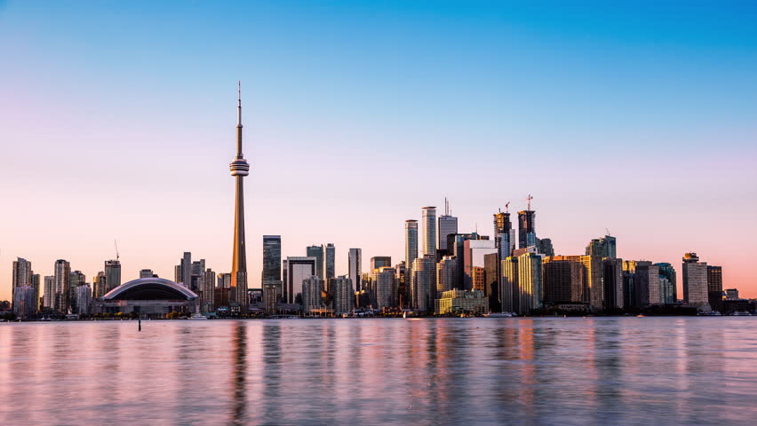 toronto skyline time lapse canada Stock Footage Video (100% Royalty ...