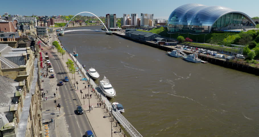 Newcastle Upon Tyne, England, Uk Stock Footage Video (100% Royalty-free