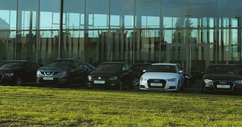 KEHL, GERMANY - CIRCA 2017: German car auto dealer Tabor in central Kehl with multiple Audi, Volkswagen, BMW, Mercedes-Benz Nissan and other brands for sale
