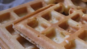 video of Making a waffle from start to end