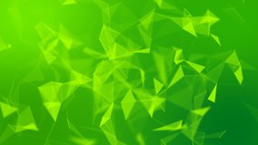 Abstract green geometric plexus animation background