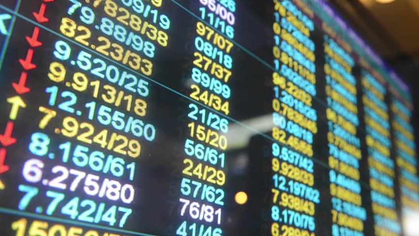 Stock Market board ,time lapse