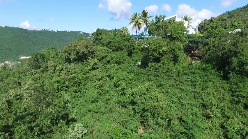 isolated mansion on the top of the hill - Saint Thomas, U.S. Virgin Islands,1st of December, 2016.