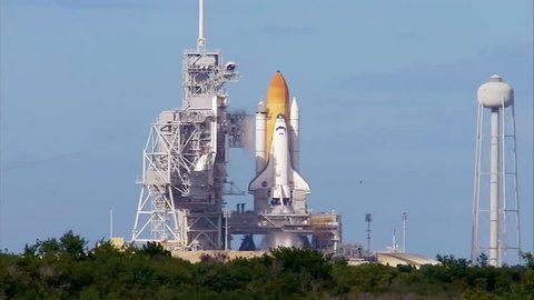 2010s: The Space Shuttle lifts off from Cape Canaveral, Florida.