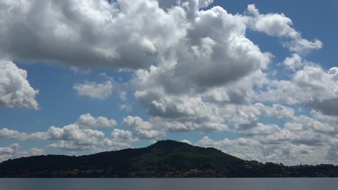 beautiful clouds over lake maggiore italy - time lapse video
