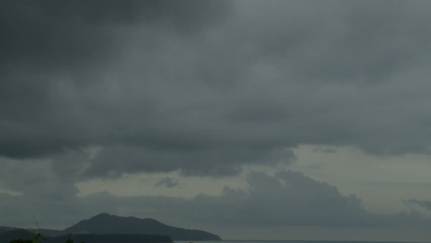 Storm clouds developing over the Island of Phuket, Thailand