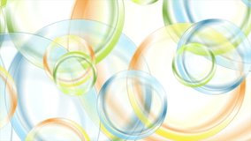 Abstract colorful glossy circles motion background. Seamless looping. Video animation Ultra HD 4K 3840x2160