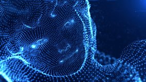 Abstract blue computer girl face - Powered by Shutterstock - Get 15% off with code: PIKWIZARD15