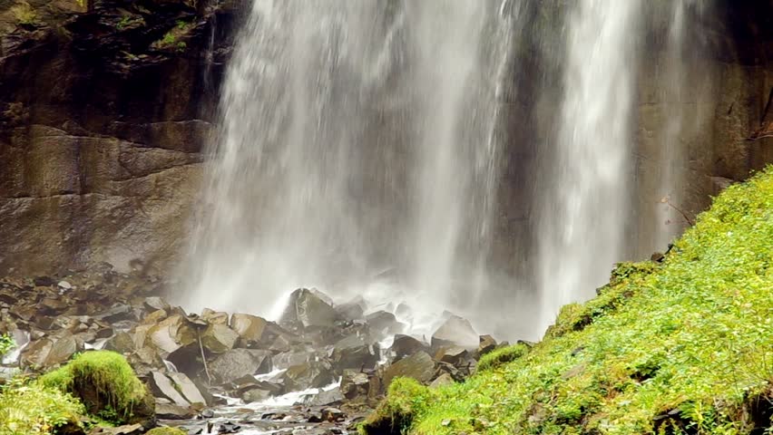 Basin of waterfall