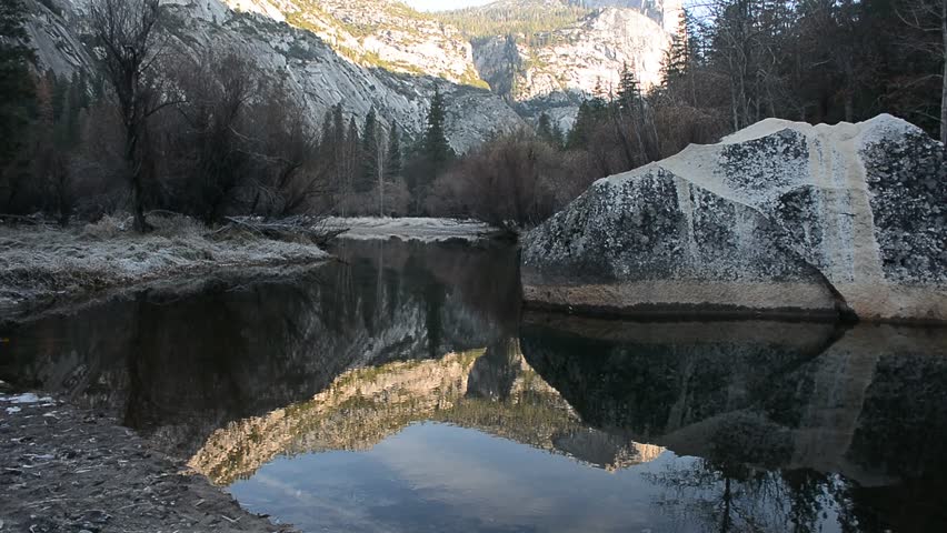 View of Mirror Lake in Yosemite National Park, California