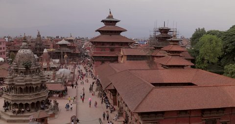 Panoramic of Durbar Square, Kathmandu, Nepal.