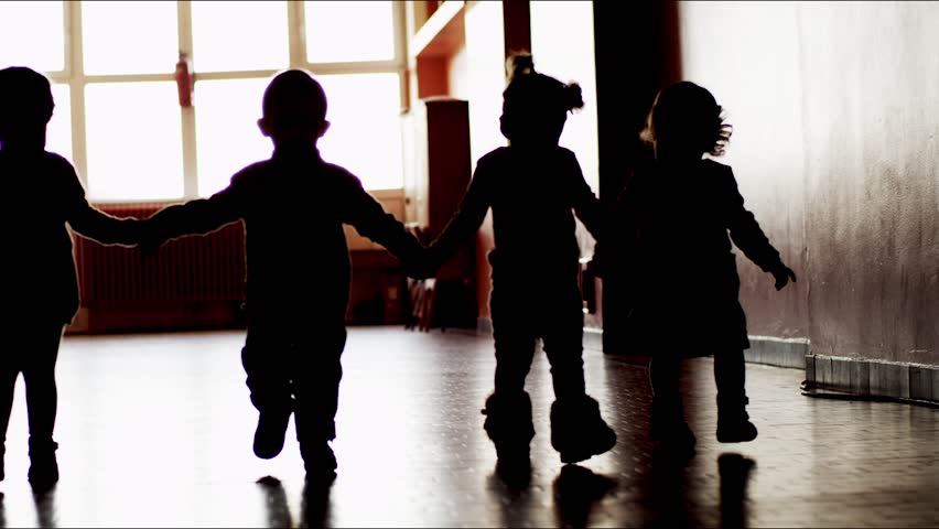 4 kids walk together school slow Stock Footage Video (100% Royalty-free ...