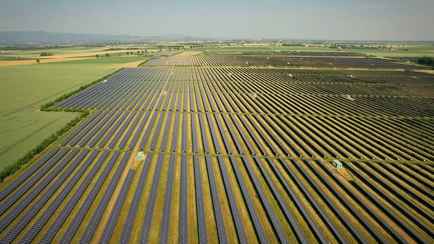 Aerial view of solar power plant | Shutterstock HD Video #28342567