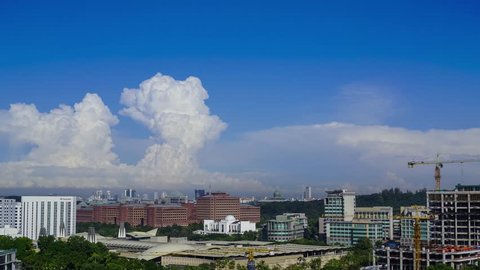 Dancing clouds formation over Putrajaya city