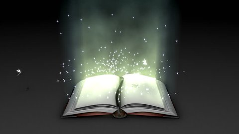 Computer generated, Fantasy and magical book animation.
