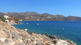 Beatiful sea view of Mirabello Bay near Agios Nikolaos