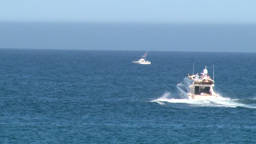 Two boats in the Sea of Cortez, Mexico.