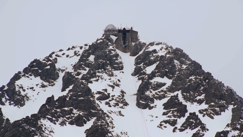 Mountain station Lomnicky stit, Slovakia.