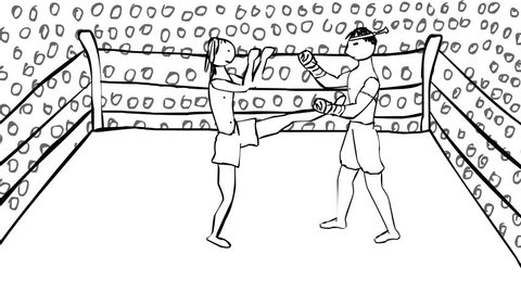 Hand Drawn Animated Boxing Ring Stock Footage Video 100 Royalty Free 28369909 Shutterstock