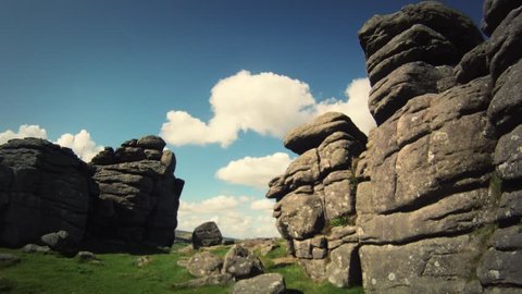 Time Lapse of Clouds Passing Houndtor Rocks on Dartmoor, England 2