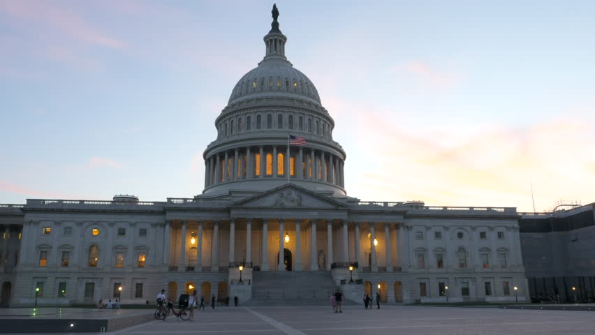 East Side View of the US Capitol Building Royalty-Free Stock Footage #28404265