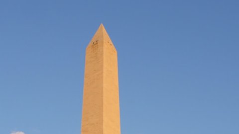 Orange Washington Monument during  Sunset