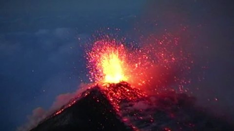 Volcanic eruption volcano Fuego 