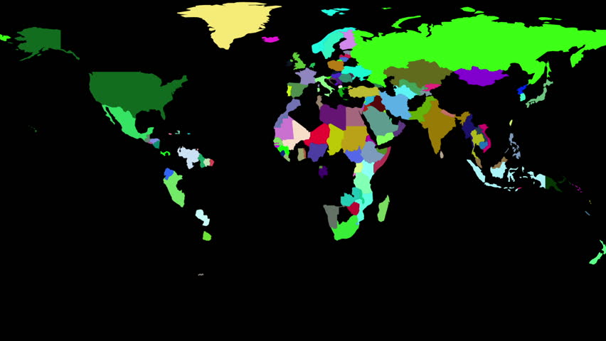 Political Map of the World, coloring individual Countries