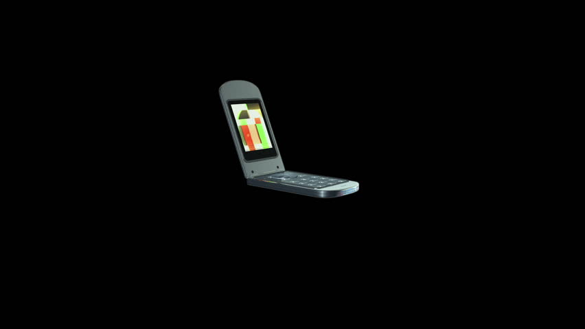 Mobile dissolves into Laptop against black, Alpha for screen

