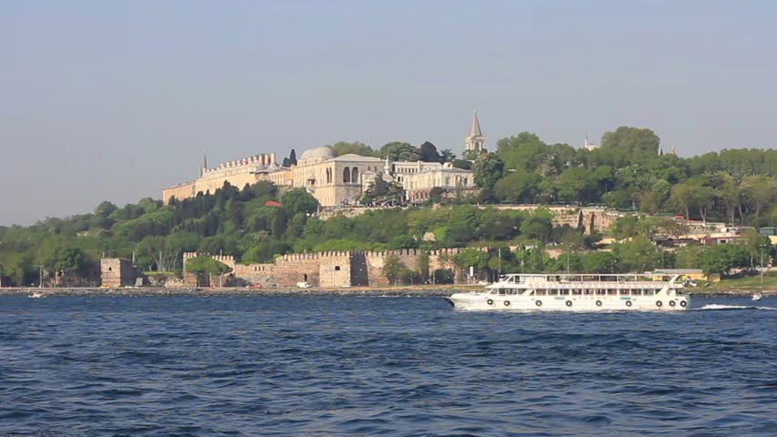 Topkapi Palace from the Bosporus in Istanbul, Turkey
