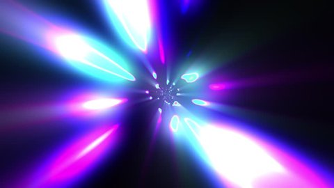 Slow Hyper Warp Neon Lights Tunnel Disco VJ Motion Background Loop