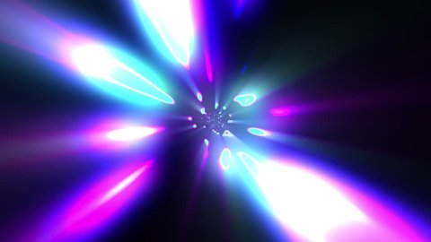 Hyper Warp Neon Lights Tunnel Disco VJ Motion Background Loop