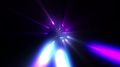 Slow Hyper Warp Neon Lights Rotating Tunnel Disco VJ Motion Background Loop