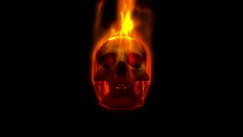 fire skull animated