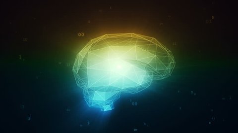 Digital artificial intelligence brain in cloud of binary data