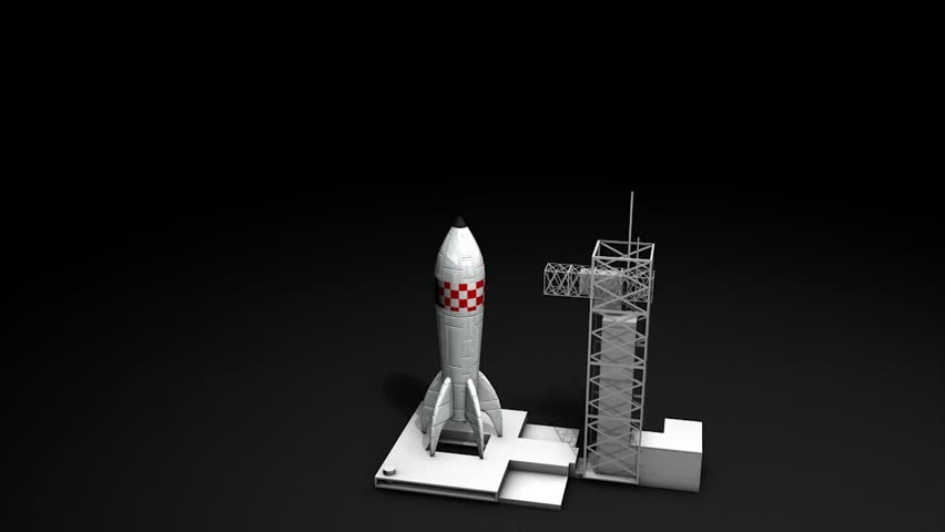 3d Animation, Rocket Blast Off. Stock Footage Video (100% Royalty-free