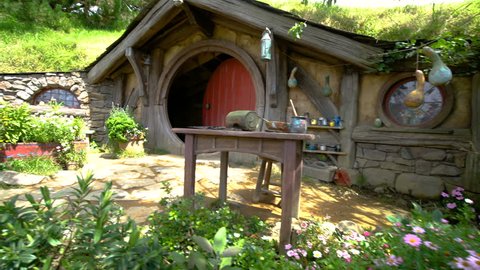 Hobbiton Village, Matamata, New Zealand - 11 Dec 2016: Hobbiton Village is the site created for filming Hollywood Movie THE HOBBITS and THE LORD OF THE RINGS in New Zealand.