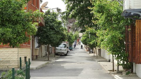 ADALAR, TURKEY, JUNE 5 2017: Beautiful streets and mansion houses on Island