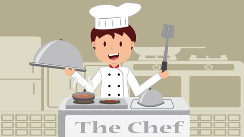 Cute Cartoon Little Chef Cooking Kitchen Stock Footage Video (100%  Royalty-free) 29953624 | Shutterstock
