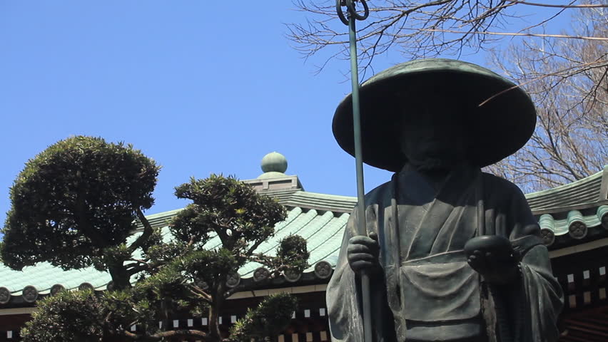Monk sculpture at Aizenin at Nerima 2017.03.22 in Tokyo