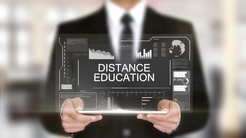 Distance Education, Hologram Futuristic Interface, Augmented Virtual Reality