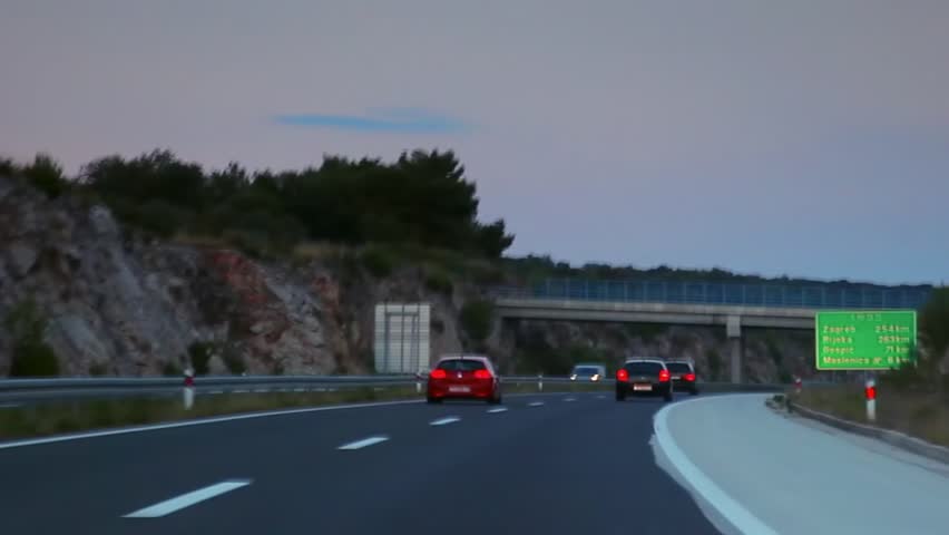 Car driving on highway