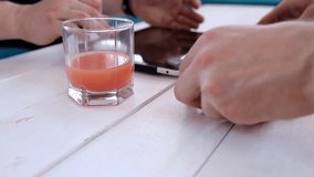 The hands are printed on a tablet - Powered by Shutterstock - Get 15% off with code: PIKWIZARD15