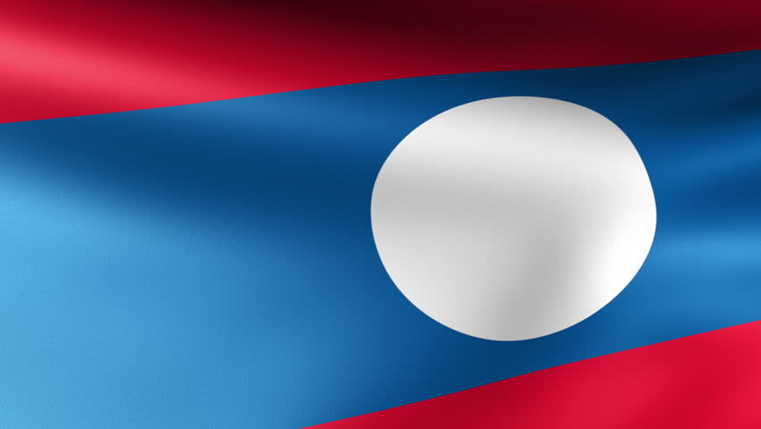 Laos Flag Waving