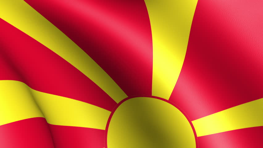 Macedonia Flag Waving
