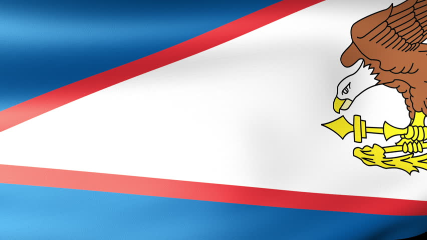 American Samoa Flag Waving