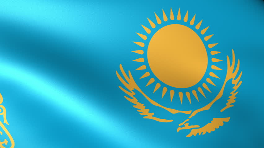 Kazakhstan Coast Flag Waving